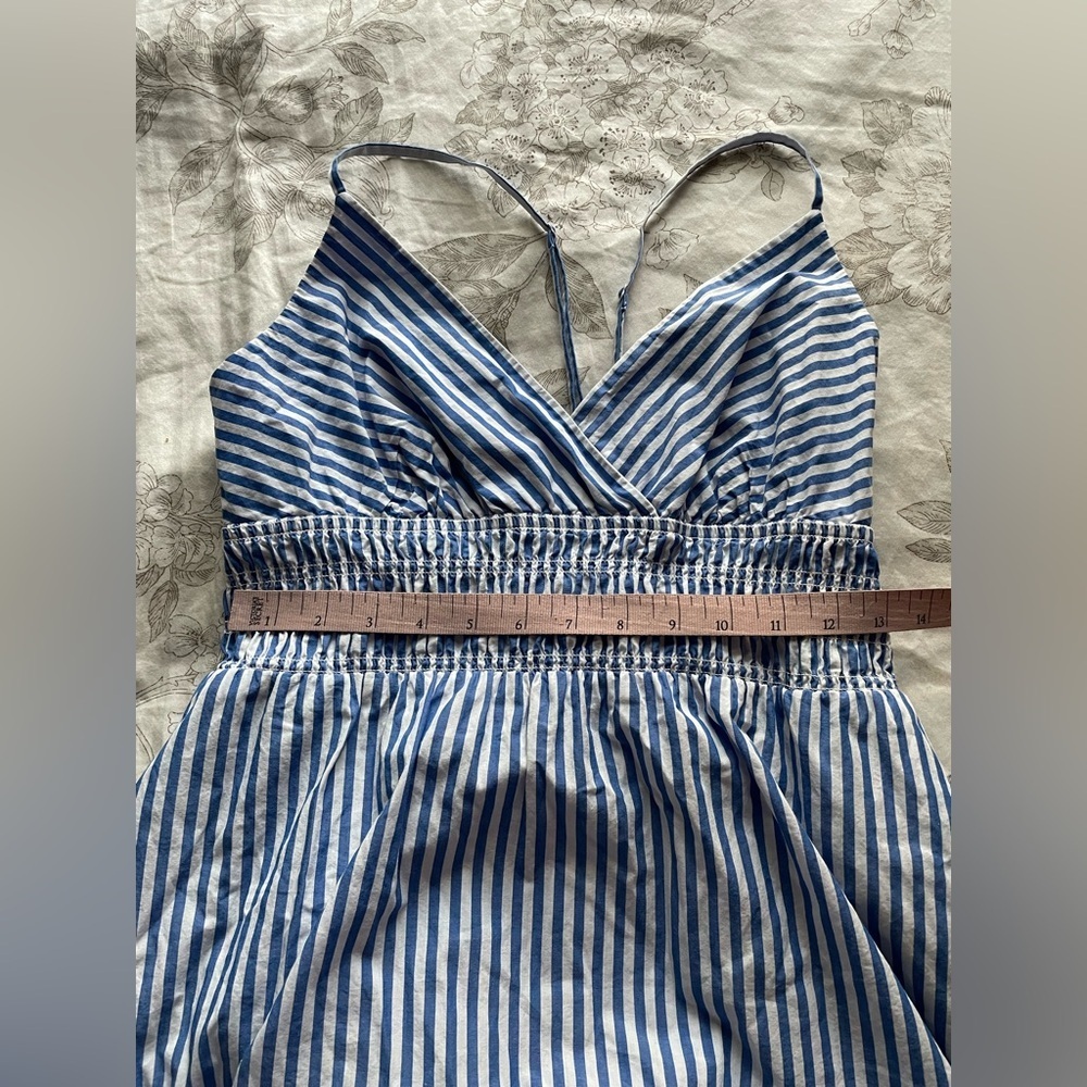 Madewell Blue and White Striped Midi Dress - Picture 11 of 12